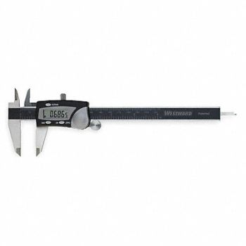 WESTWARD Digital Caliper 0-6 In 1.56 In Deep Jaw, 2ZA59