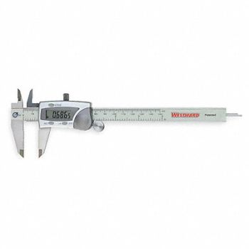 WESTWARD Digital Caliper 0-6 In Oil Resistant, 2ZA60