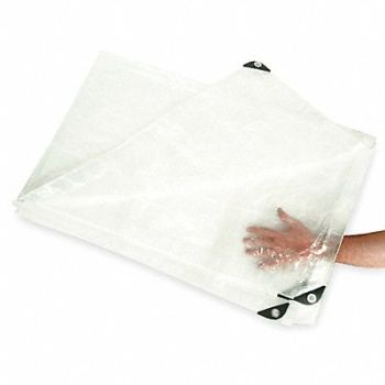 GRAINGER APPROVED G8829 Tarp Transparent Polyethylene 50x80Ft, 5WTL8