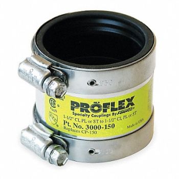 GRAINGER APPROVED Coupling Neoprene 1 1/2 For Pipe Size, 2ZJ83