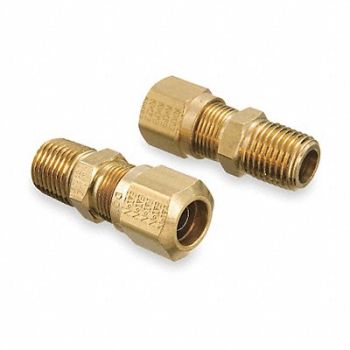 EATON WEATHERHEAD Male Connector 3/8-18 3/8 In Tube Sz, 2ZLG4