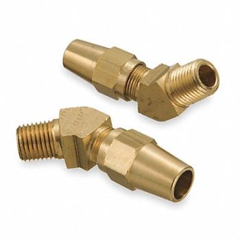 EATON WEATHERHEAD Male Elbow 45 Deg 3/8-18 3/8 In Tube Sz, 2ZME6