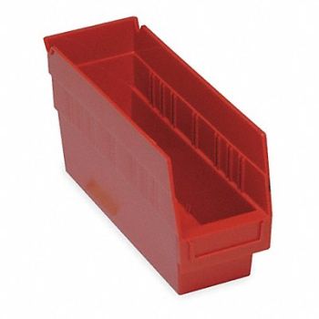 QUANTUM STORAGE SYSTEMS D5563 Shelf Bin Red Polypropylene 6 in, 2ZMR7