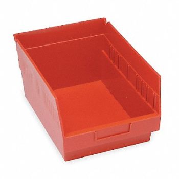 QUANTUM STORAGE SYSTEMS E5734 Shelf Bin Red Polypropylene 6 in, 2ZMU3