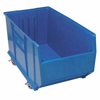 QUANTUM STORAGE SYSTEMS D5573 Mobile Bin Blue Polypropylene 17 1/2 in, 2ZMW2
