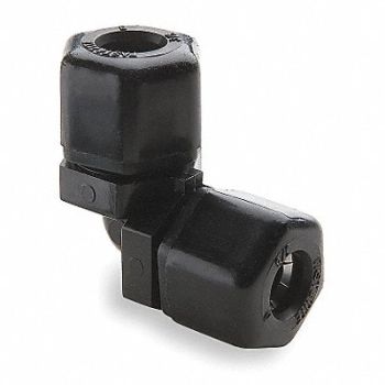 PARKER Elbow 90 Polypropylene Comp 1/4In, 2ZRX7