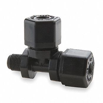 PARKER Run Tee Polypropylene CompxM 1/4In, 2ZRY8