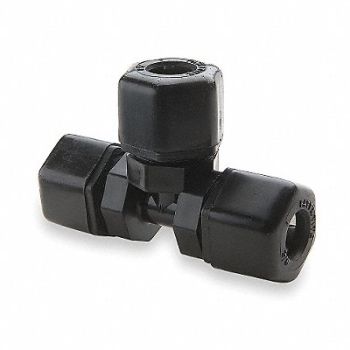 PARKER Union Tee Polypropylene Comp 3/8In, 2ZTE9