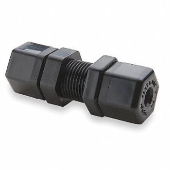 PARKER Bulkhead Union Polypropylene Comp 1/4In, 2ZRX6
