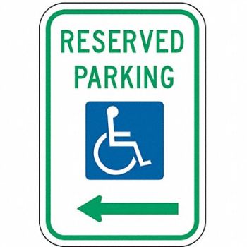 LYLE Reserved Parking Parking Sign 18 x 12, 2ZTU9