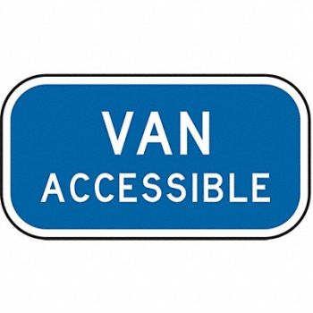 LYLE D9787 Van Accessible Parking Sign 6 x 12, 2ZTV4
