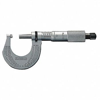 STARRETT Outside Micrometer w/SLC 1 In Ratchet, 3DZR5