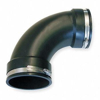 GRAINGER APPROVED Flexible 90 Elbow PVC 4 For Pipe Size, 2ZU10