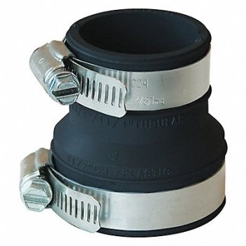 GRAINGER APPROVED Flexible Trap 1 15/16 x 1 7/16 in PVC, 2ZU12