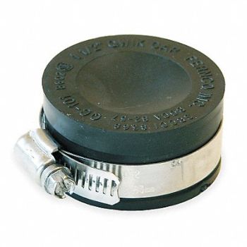 GRAINGER APPROVED Round End Cap PVC 1 1/2 in For Pipe Size, 2ZU15