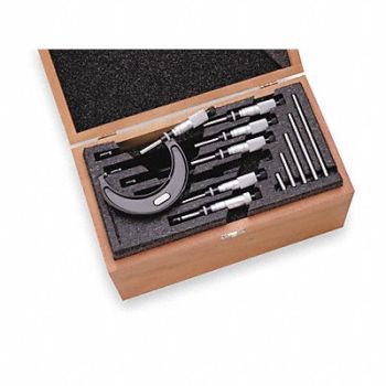 STARRETT Micrometer Set 0 to 6 In 0.001 In, 2ZUA8