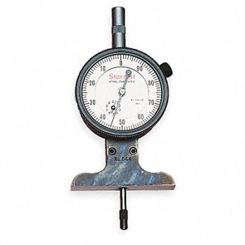 STARRETT Dial Depth Gage 3 In 2 1/2 In Base, 2ZUH2