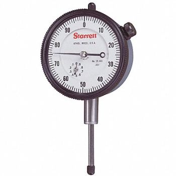 STARRETT Dial Indicator 0 to 1 In 0-100, 3DZR3