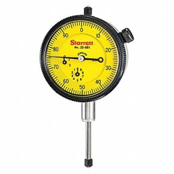 STARRETT Dial Indicator 0 to 25mm 0-100, 2ZUJ2