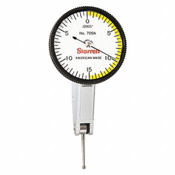STARRETT Dial Test Indicator Hori 0 to 0.030 In, 2ZUK2