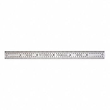 STARRETT Steel Rule Flexible 24 In 4R Grad, 2ZUW9