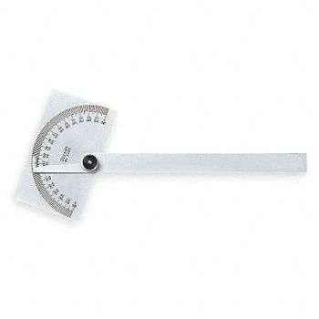 STARRETT Manual-Reading Protractor Grad 1 deg, 2ZUY2