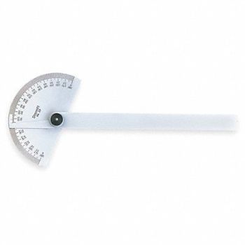 STARRETT Manual-Reading Protractor Grad 1 deg, 2ZUY3