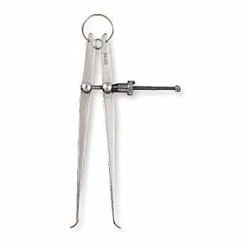 STARRETT Inside Spring Caliper 8 In Solid, 2ZUZ4