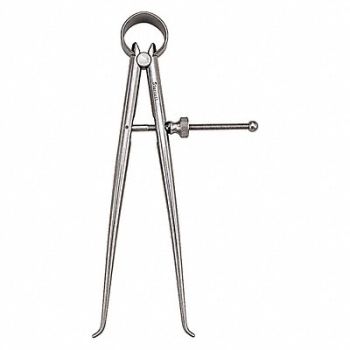 STARRETT Inside Spring Caliper 6 In Round Solid, 2ZVA5