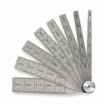 STARRETT Taper Gauge Set Graduations 0.001 in, 2ZVC1