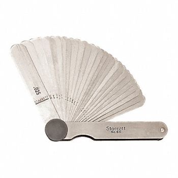 STARRETT Feeler Gauge Set Dimension Type, 2ZVC7