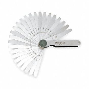 STARRETT Tapered Feeler Gauge Set Dim Type Inch, 2ZVC8