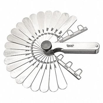 STARRETT Feeler Gauge Set Dimension Type, 2ZVE4