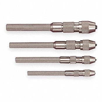 STARRETT Pin Vise Set 0.010-0.200 Taper 4Pc, 2ZVH9