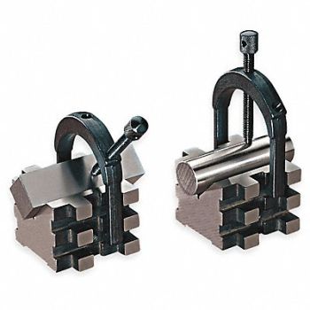 STARRETT V-Blocks Matched Pair w/Clamps 2 In, 2ZVK6