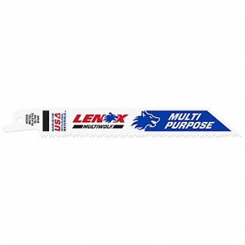 LENOX Reciprocating Saw Blades 6 in L Steel, 801A55