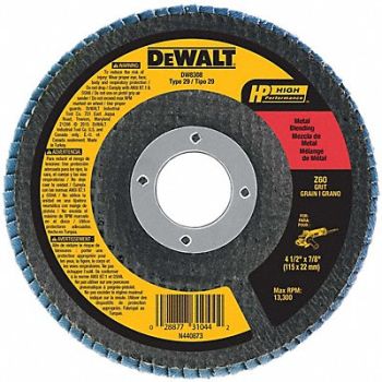 DEWALT Fiber Disc 4 1/2 in Dia 7/8in Arbor, 6HD52