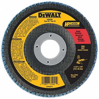 DEWALT Fiber Disc 4 1/2 in Dia 7/8in Arbor, 6HD53