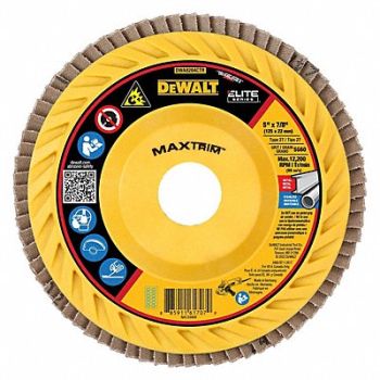 DEWALT Fiber Disc 5 in Dia 7/8in Arbor 60 Grit, 494A19