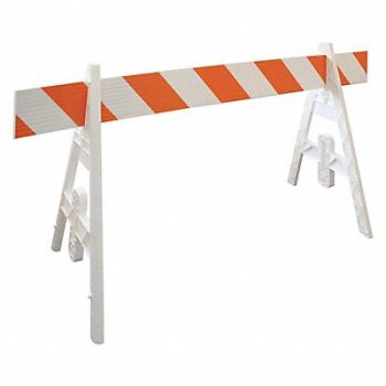 PLASTICADE A-Frame Barricade 1-6 ft I-Beam HIP, 301G40