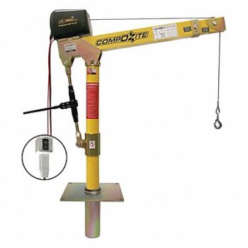 OZ LIFTING PRODUCTS Davit Crane Kit 1200 lb 22 to 66in Reach, 302J72