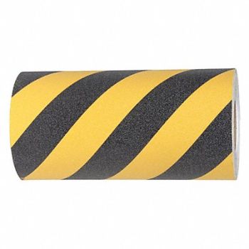 CONDOR AntiSlip Tape 60 ftLx12 W BLK/YLW 60Grit, 12E838
