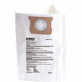 DEWALT Fine Dust Bag 6-10 gal Wet/Dry Vac PK3, 308A76