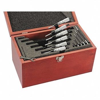 STARRETT Micrometer 0.0001 Resolution Ratchet, 30A568