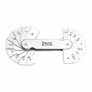STARRETT Radius Gage, 30A743