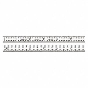 STARRETT Ruler Full Flexible Steel 6 L x 3/4 W, 30A974