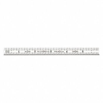 STARRETT Ruler Full Flexible Steel 6 L x 1/2 W, 30A975