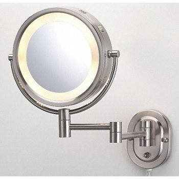 SEE ALL INDUSTRIES Lighted Makeup Mirror 10 in W 13 in H, 30AC19