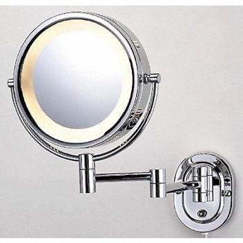 SEE ALL INDUSTRIES Lighted Makeup Mirror 10 in W 13 in H, 30AC21