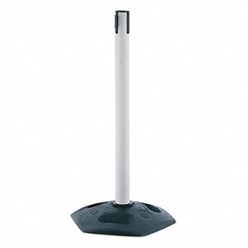 TENSABARRIER Receiver Post 38 In H White, 30AC36